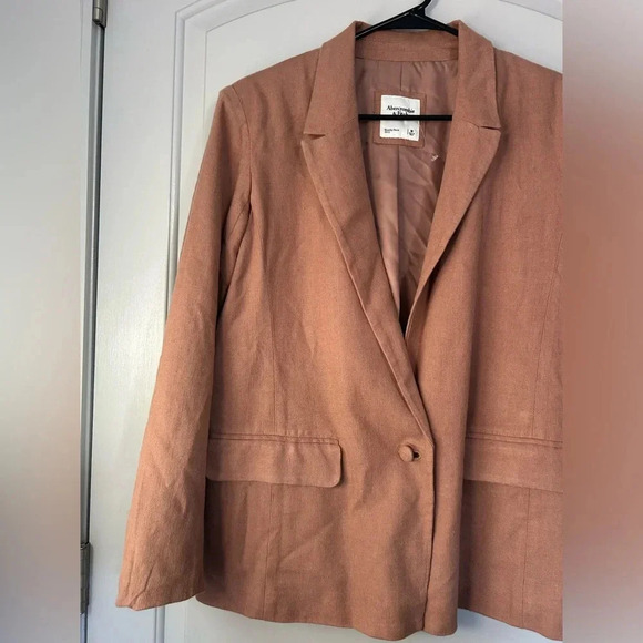 Abercrombie and Fitch linen blend relaxed Blazer size medium - Picture 5 of 11